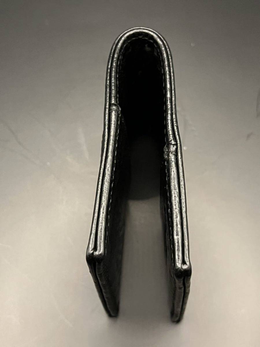 正規美品 CHROME HEARTS クロスパッチ レザー メモホルダー/手帳