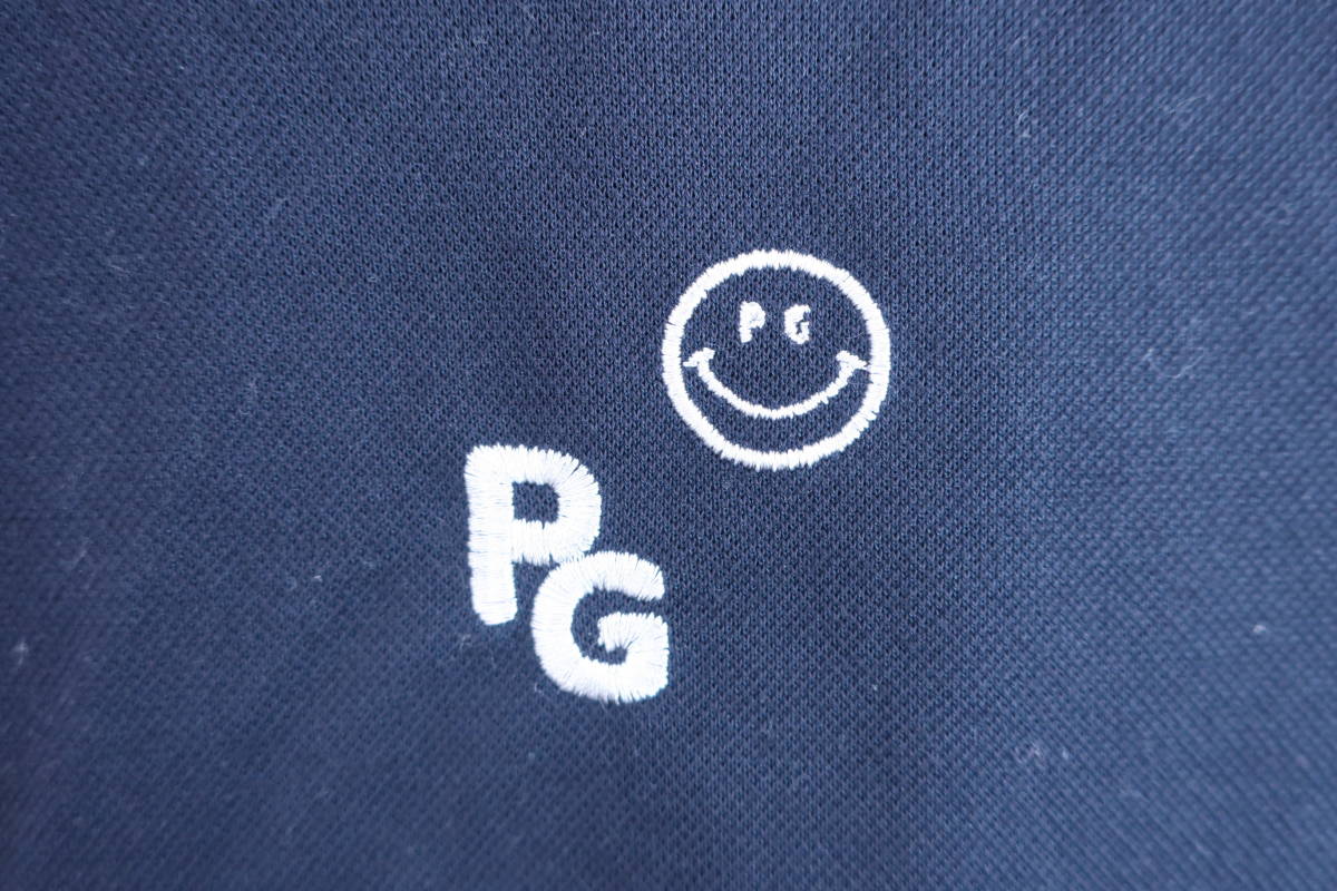 【感謝セール】【美品】PEARLY GATES(パーリーゲイツ) ポロシャツ 黒白ニコちゃんマーク レディース 0 ゴルフウェア 2305-0230 中古_画像2