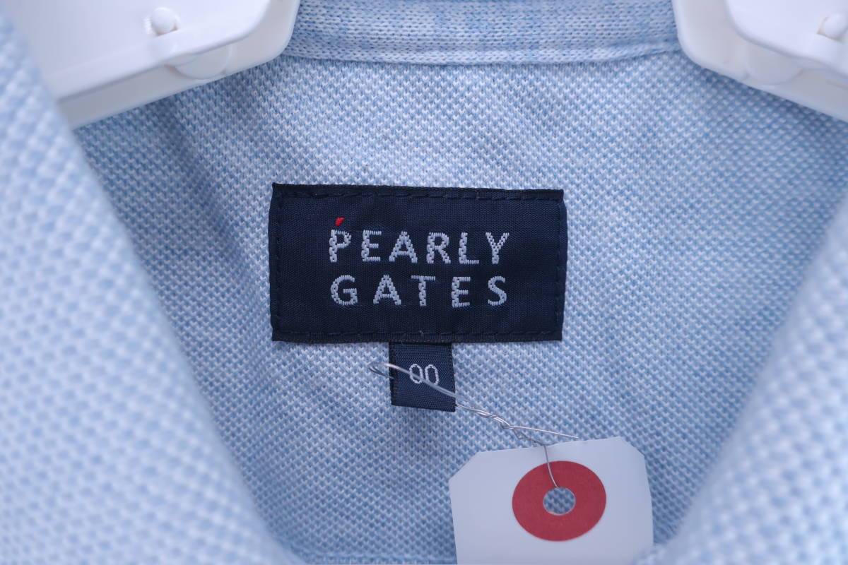 【感謝セール】【美品】PEARLY GATES(パーリーゲイツ) ノースリーブポロシャツ 水色 レディース 00 ゴルフウェア 2305-0231 中古_画像3