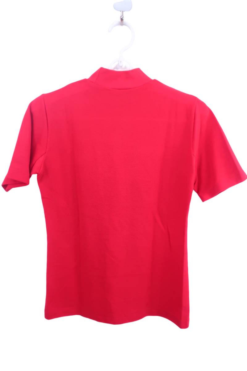 【感謝セール】【美品】Munsingwear(マンシングウェア) ハイネックシャツ 赤 レディース S ゴルフウェア 2301-0255 中古_画像4