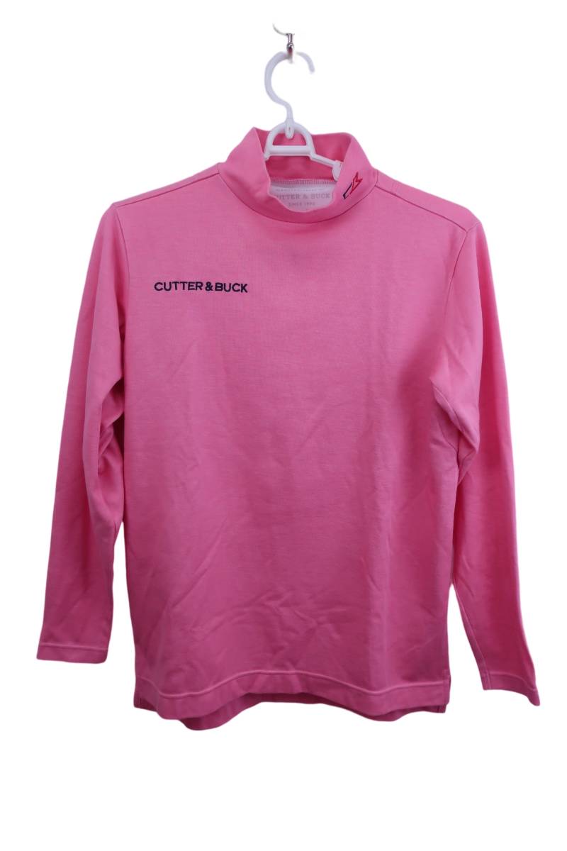 【感謝セール】CUTTER&BUCK(カッター＆バック) ハイネックシャツ ピンク メンズ M ゴルフウェア 2303-0125 中古_画像1