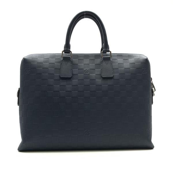 LOUIS VUITTON ルイヴィトン N41248 ポルトドキュマンジュール ブリーフケース ビジネスバッグ 紺色 青 ダミエアンフィニ 管理RY23003395_画像3