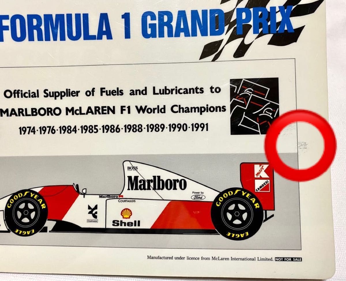 1993 FORMULA1 GRAND PRIX in JAPANステッカー4枚&下敷き2枚 アイルトン・セナ 昭和シェル石油