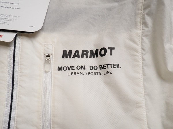 新品正規15900円 Marmot マーモット 海外限定 ストレッチ リップストップナイロン ウインドジャケット メンズ100(L)ホワイト(WH)直営店購入_画像6