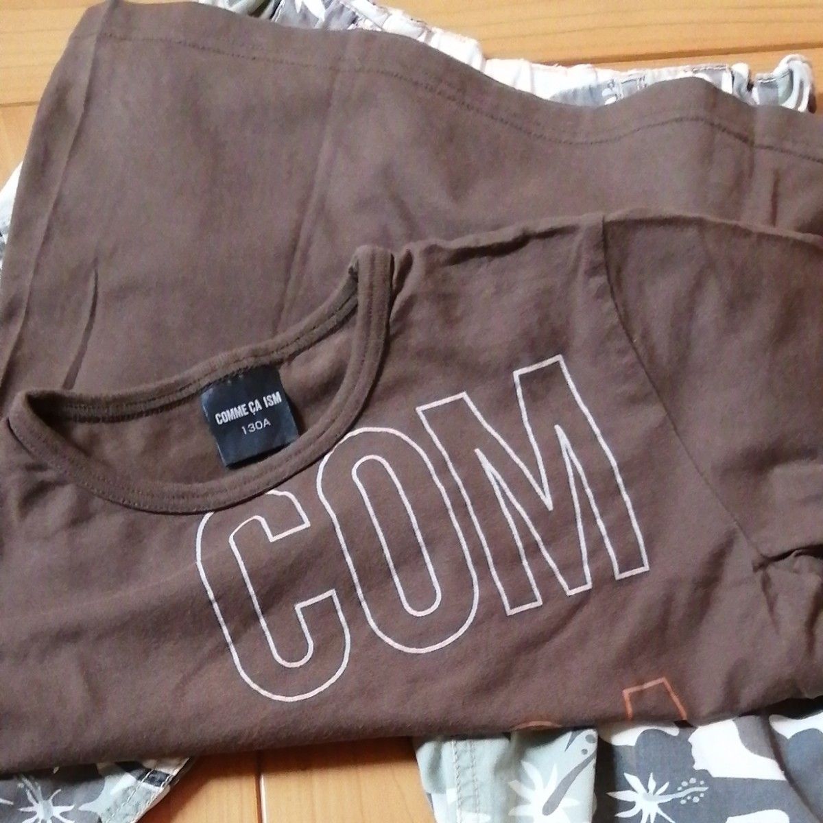 COMME CA ISM 半袖Tシャツ コムサイズム &  WASK  ハーフパンツ BeBe カモフラ Ｔシャツ セット 130