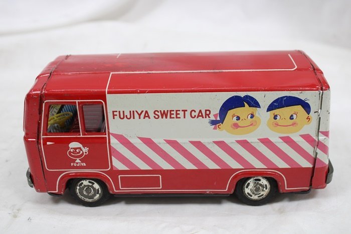 当時物　不二家　ペコちゃん　FUJIYA SWEET CAR　ブリキ　1960年代　昭和レトロ_画像4