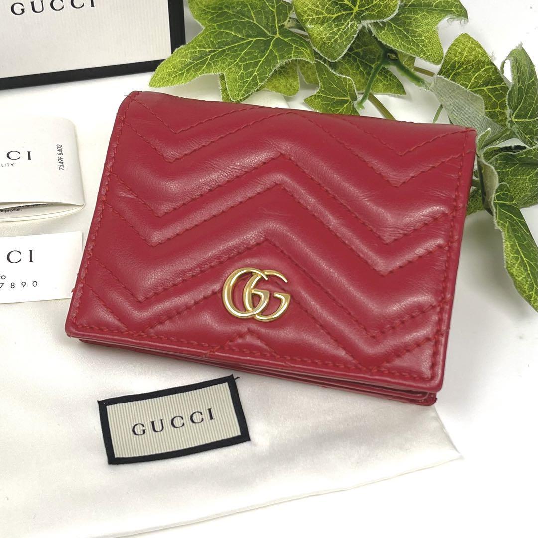 GUCCI グッチ 折り財布 ミニ レッド