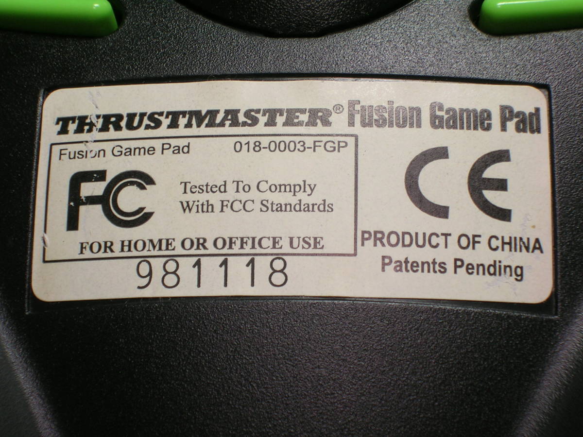  game pad FUSION THRUSTMASTER 15 pin from USB to conversion attaching old therefore Junk .(8060d)