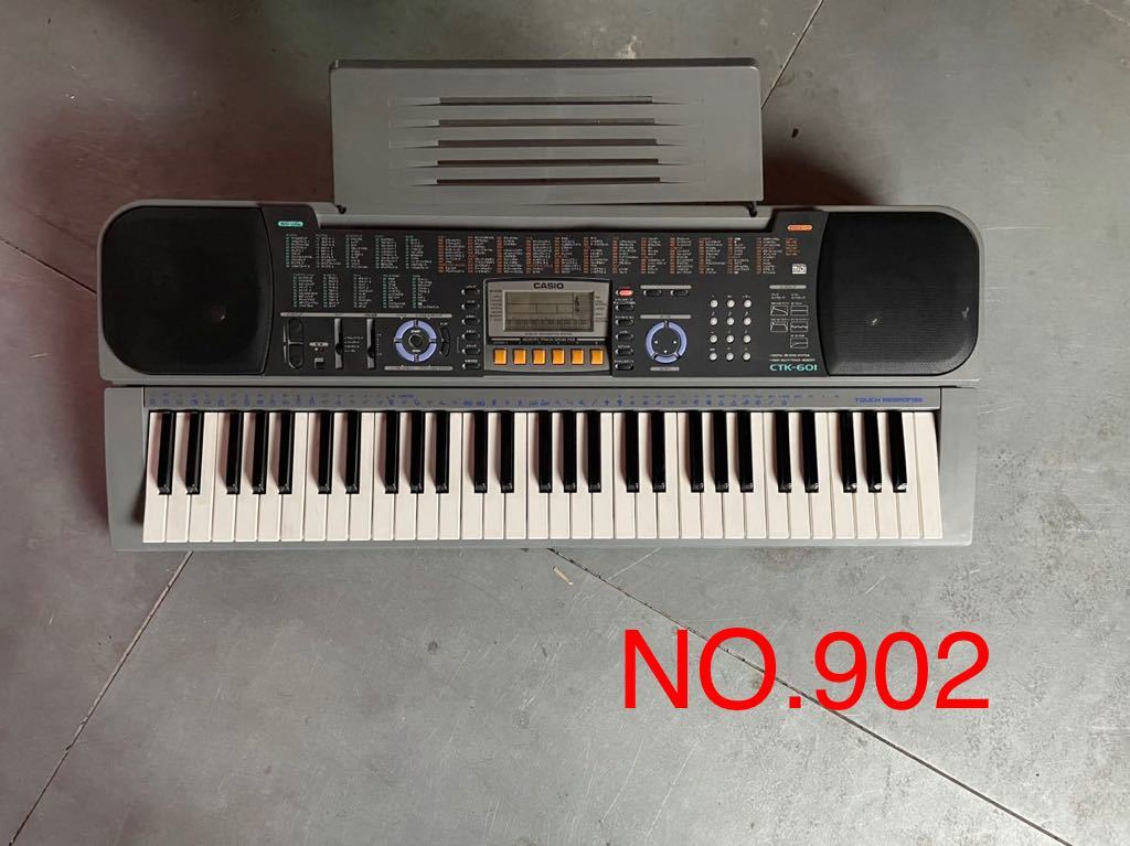CASIO 電子ピアノ 鍵盤 カシオ電子ピアノ CTK-601 卓上ピアノ 楽器 演奏 NO.902_画像1