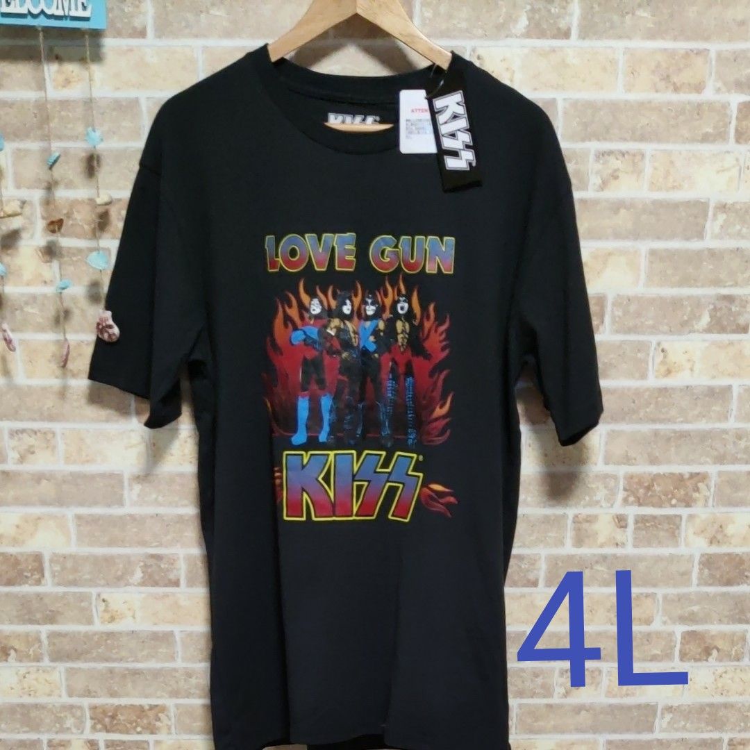 【お値下げ】【新品未使用】4L KISS（キス)　バンドTシャツ　しまむら　希少　人気　 古着