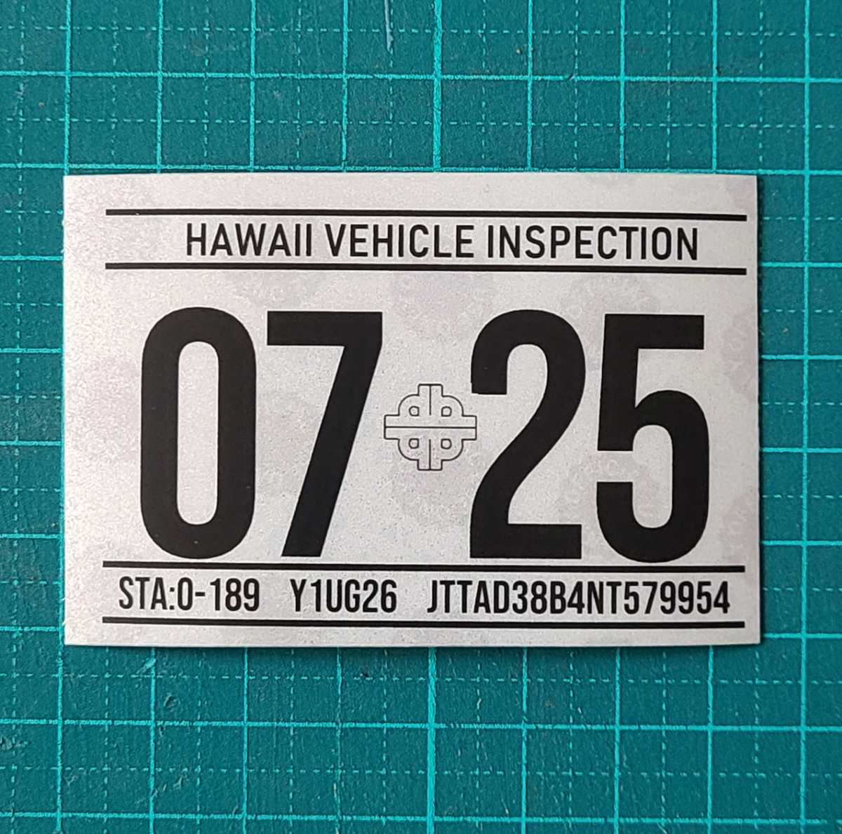 ハワイ ビークルインスペクション 2025 レジストレーション ステッカー シール レプリカ 車検 USDM HDM 0725 7月_画像1