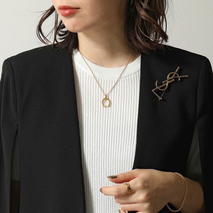国内外の人気が集結 華やか】SAINT 鐙 ネックレス ゴールド サンローラン LAURENT その他