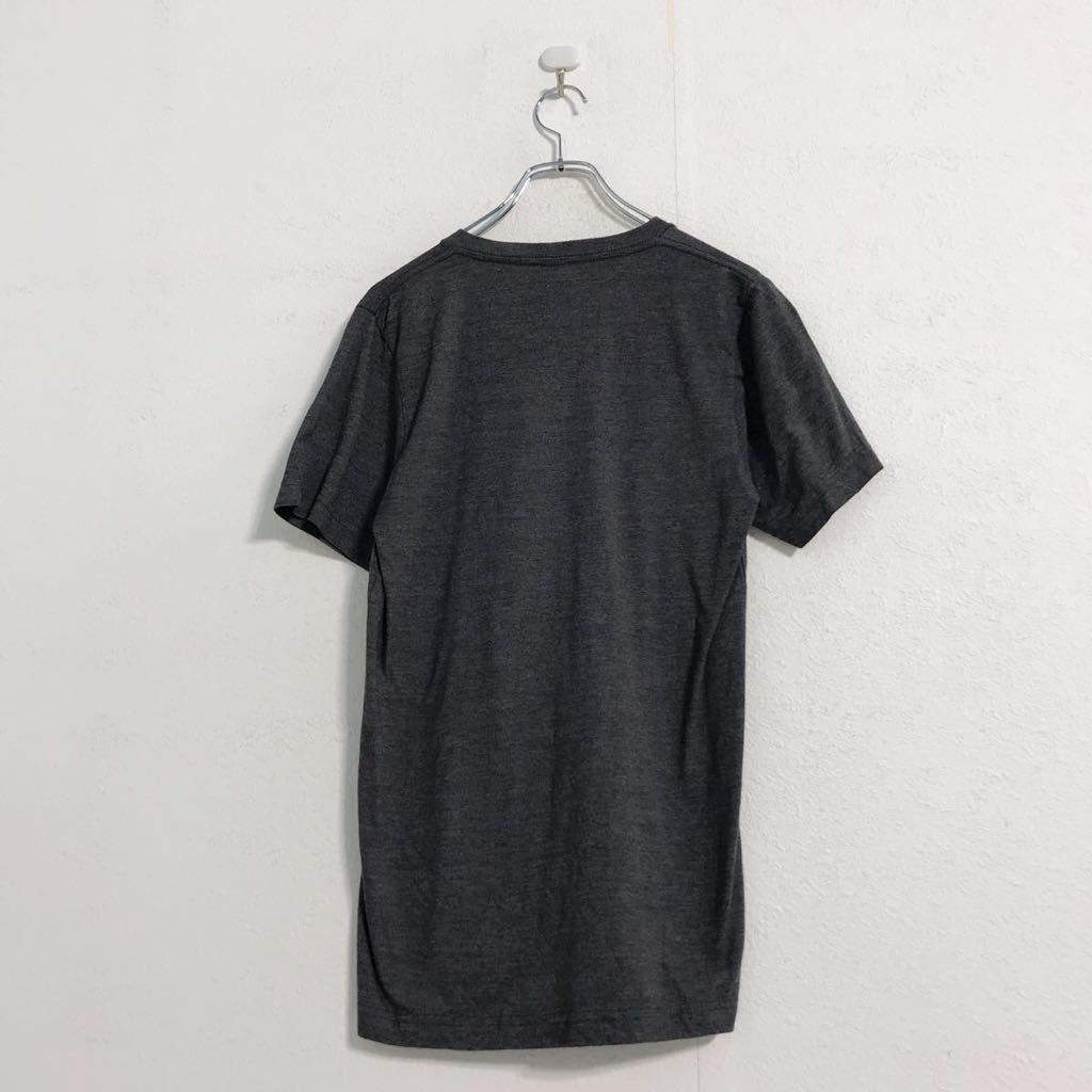 CANVAS 半袖 プリント Tシャツ S ダークグレー キャンバス Vネック 手 指輪 古着卸 アメリカ仕入 a507-6094_画像4