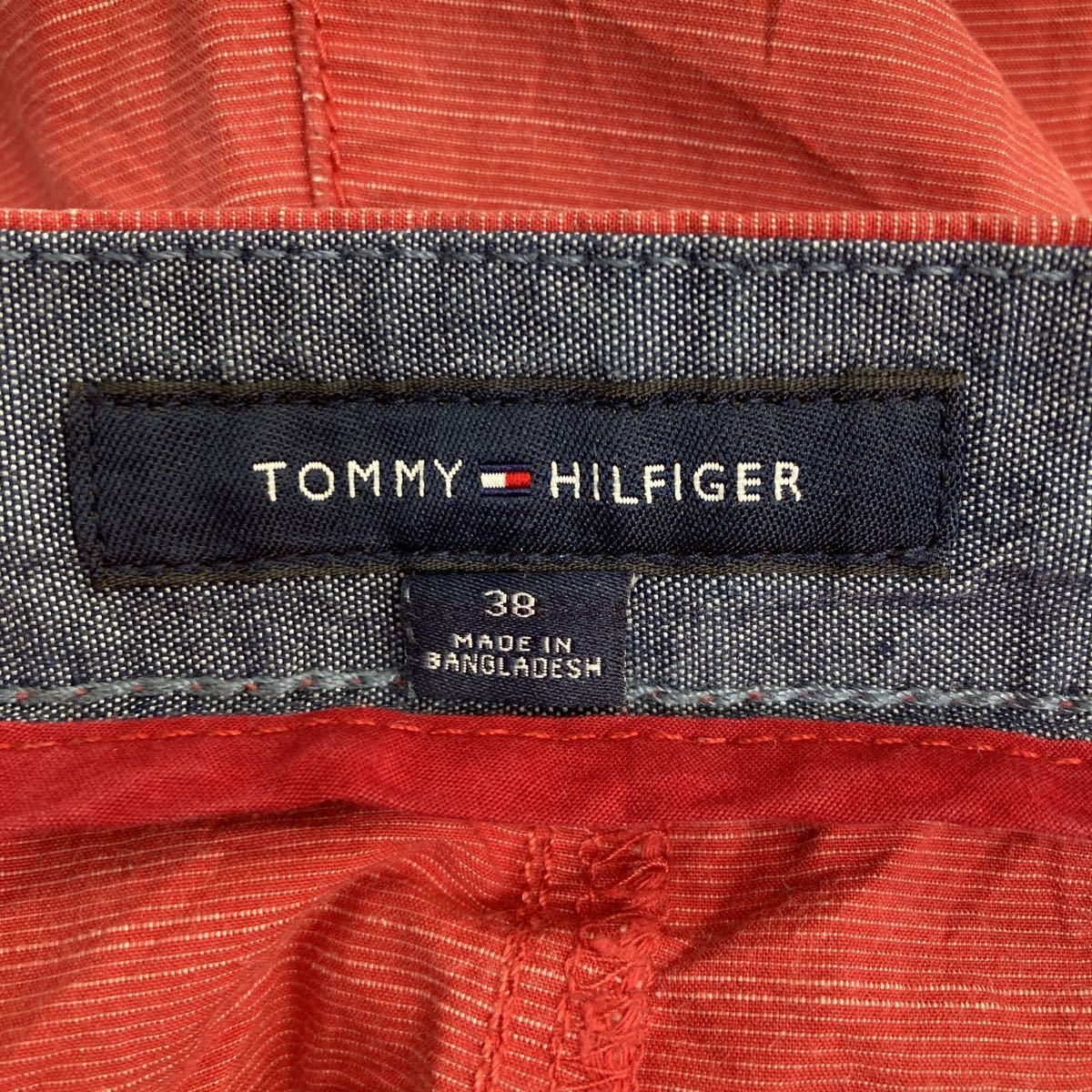 TOMMY HILFIGER ショートパンツ W38 トミーヒルフィガー ビッグサイズ レッド 古着卸 アメリカ仕入 2306-1518_画像8