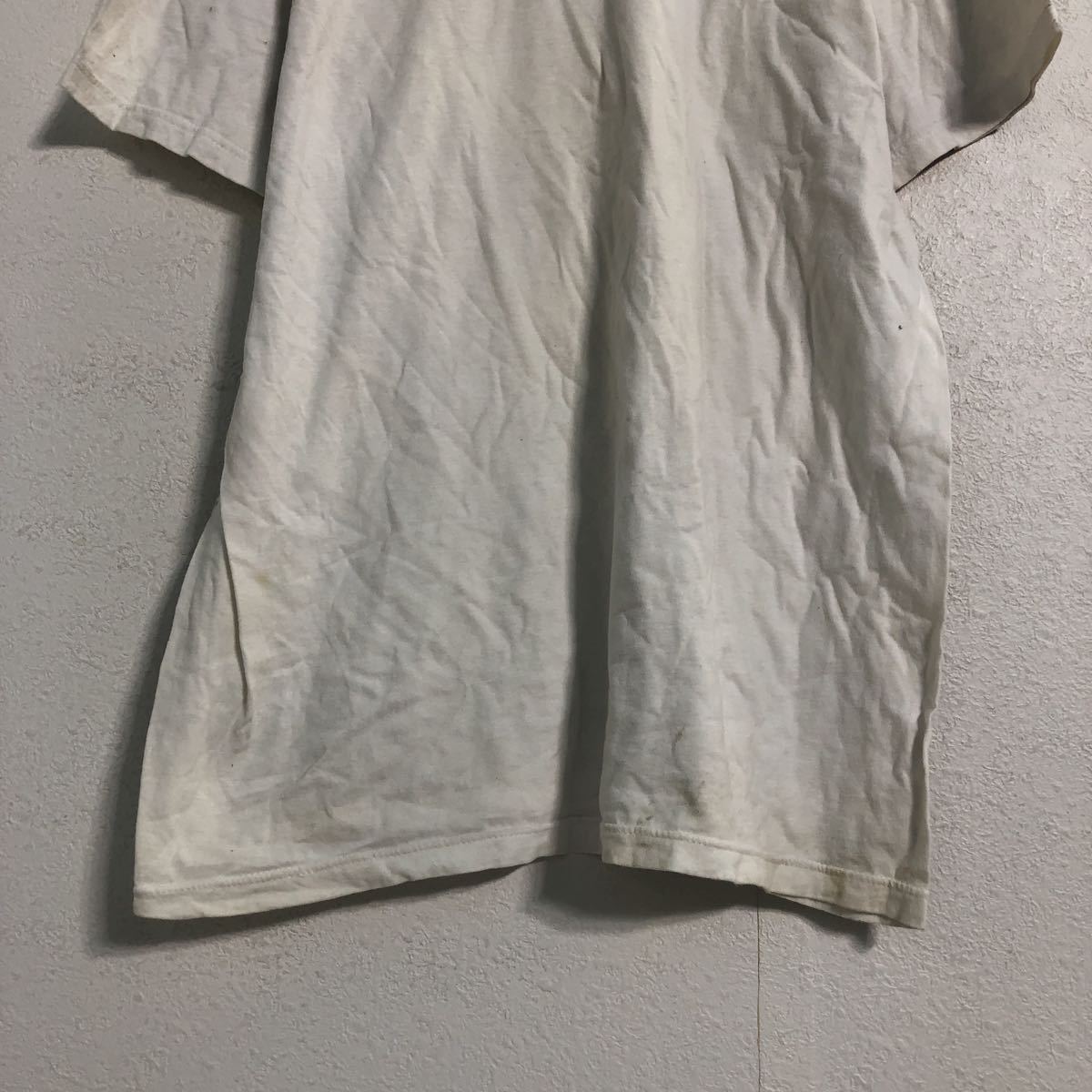 HELIX 半袖 プリント Tシャツ L ホワイト グレー ヘリックス メキシコ製 ビッグプリント スカル クロス 古着卸 アメリカ仕入 a506-7049_画像6