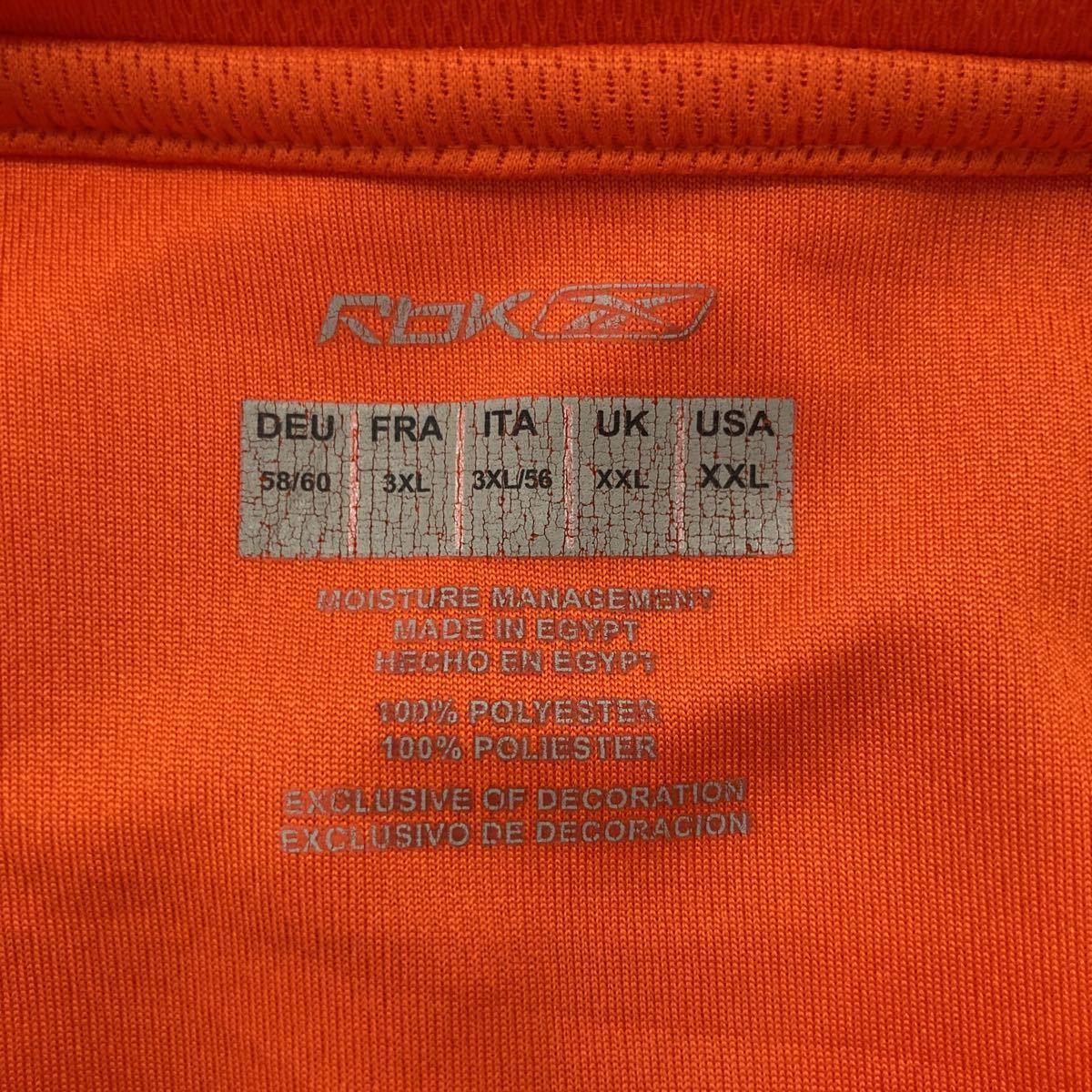 rbk 半袖 ロゴ Tシャツ XXL オレンジ グレー リーボック スポーツ ビッグサイズ 古着卸 アメリカ仕入 a507-5320_画像8