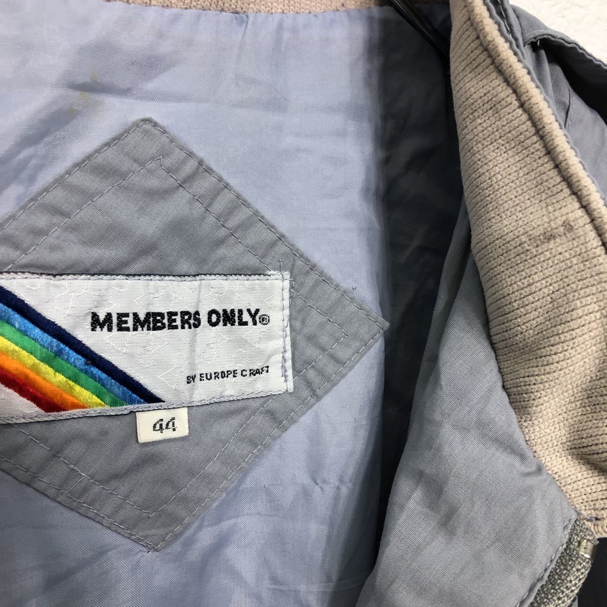 MEMBERS ONLY ジャケット 44 S～ メンバーズオンリー ネックベルト ジップアップ ポケット 古着卸 アメリカ仕入 a507-5880_画像9