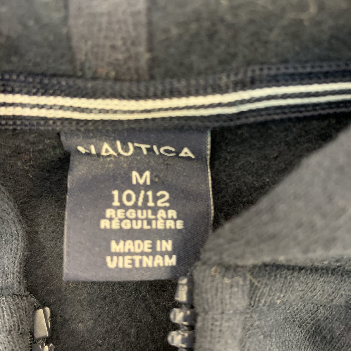 NAUTICA ジップアップ ロゴ スウェット パーカー ウィメンズ M ネイビー ノーティカ フーディ ストリート 古着卸 アメリカ仕入 a507-5939_画像7