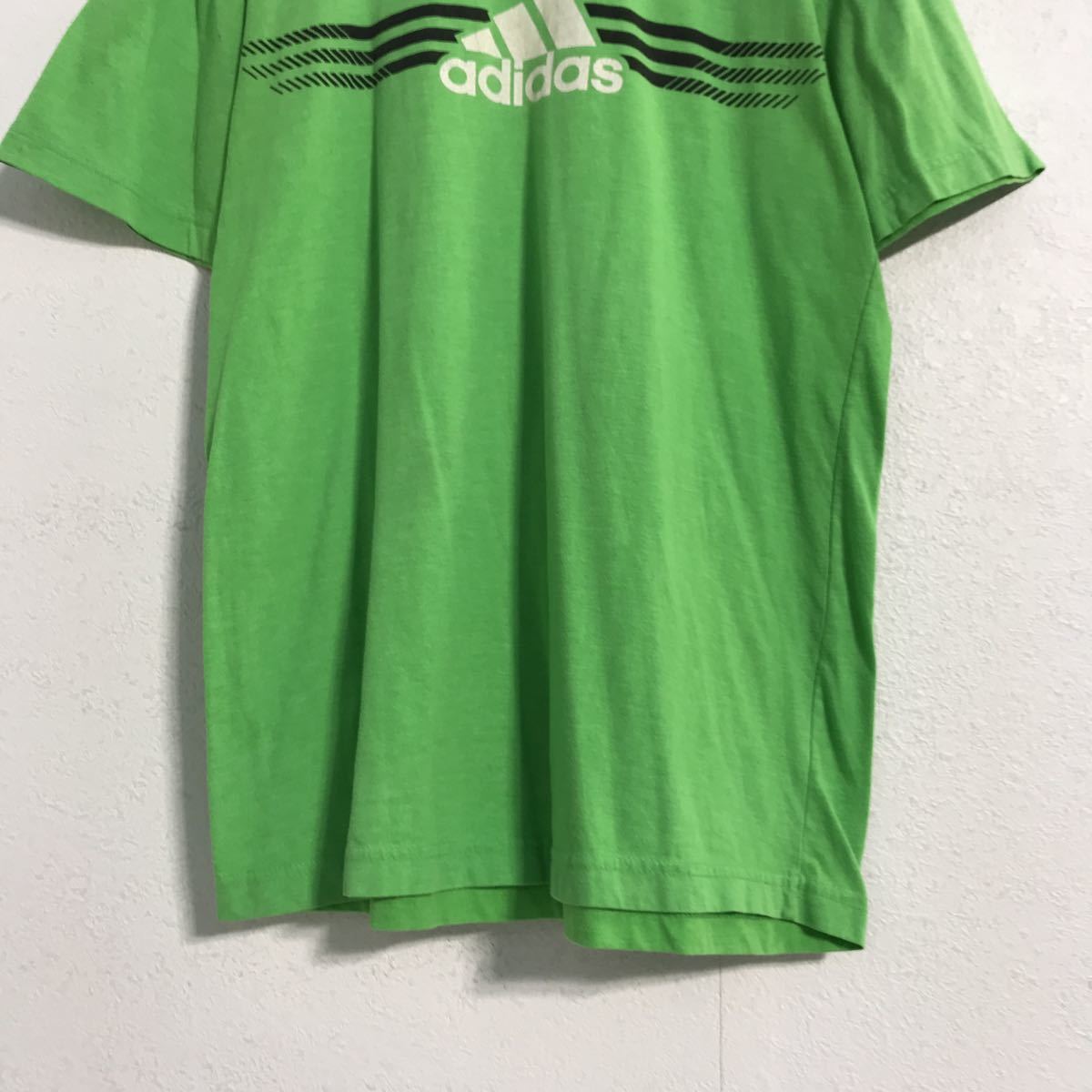 adidas 半袖 プリント Tシャツ S ライトグリーン アディダス スポーツ 古着卸 アメリカ仕入 a507-6119_画像3