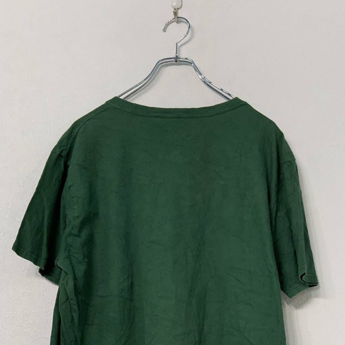 プリント Tシャツ ユースサイズ キッズ L グリーン カーキ アメフト PACKER グリーンペイ パッカーズ 古着卸 アメリカ仕入 a507-6563_画像5