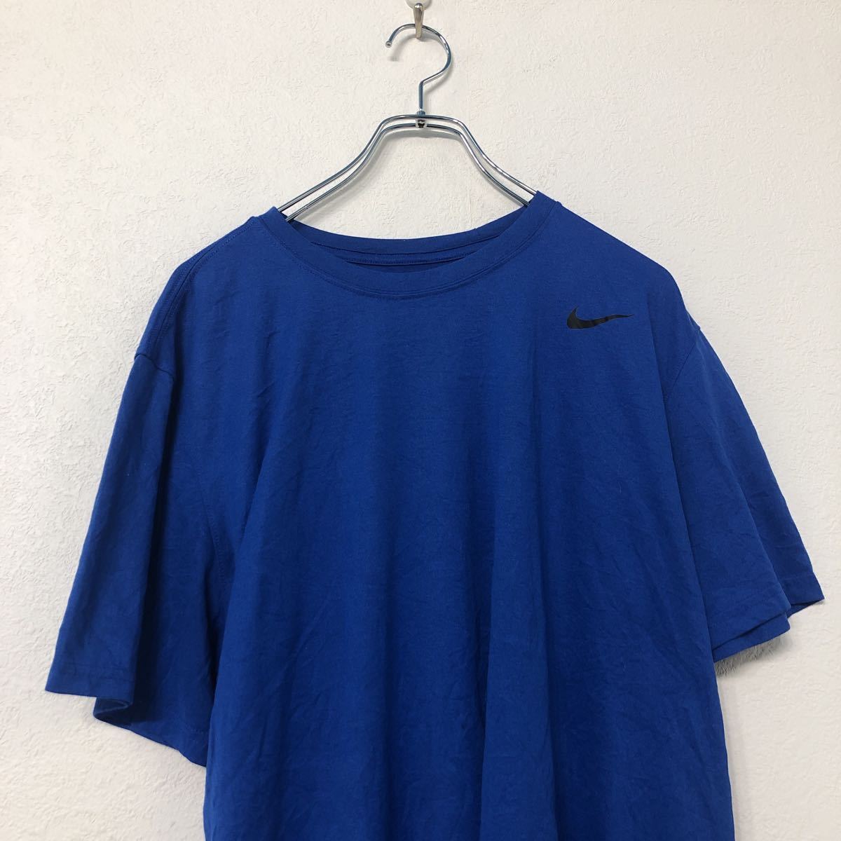 NIKE 半袖 ロゴ プリント Tシャツ XL ブルー ブラック ナイキ ビッグサイズ 古着卸 アメリカ仕入 a507-6746_画像2