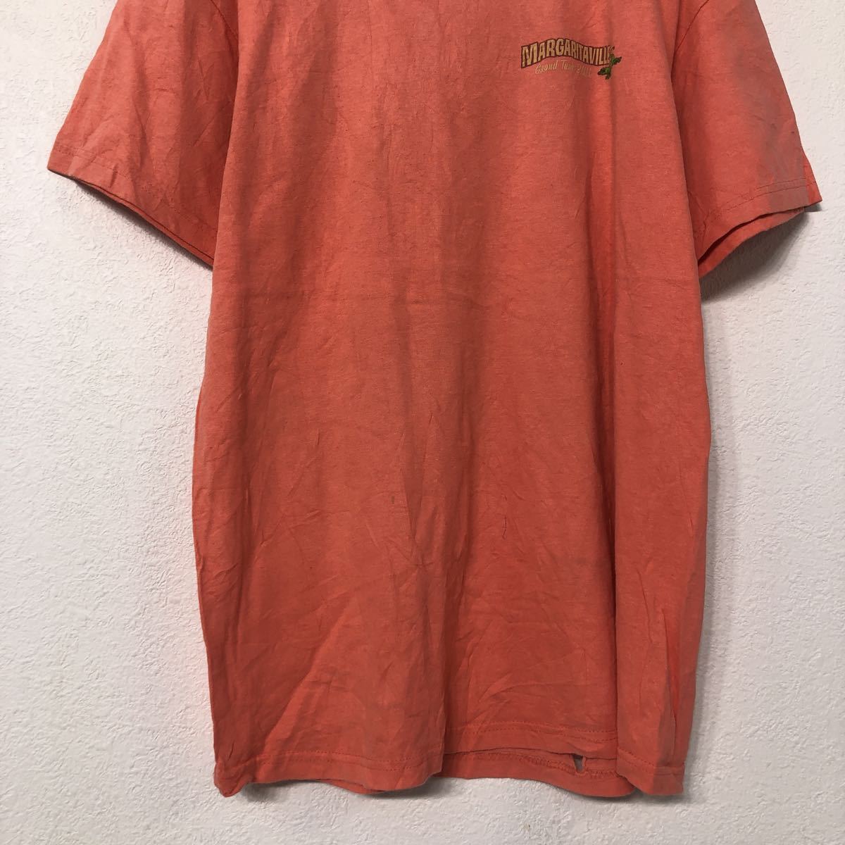 Margaritaville 半袖 プリント Tシャツ M オレンジ グリーン マルガリータヴィル 古着卸 アメリカ仕入 a507-6745_画像3