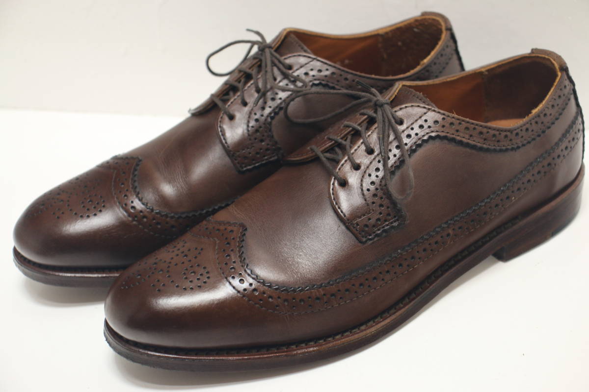 世界有名な COLE HAAN コールハーン ロングウイングチップ革靴◇26.5cm