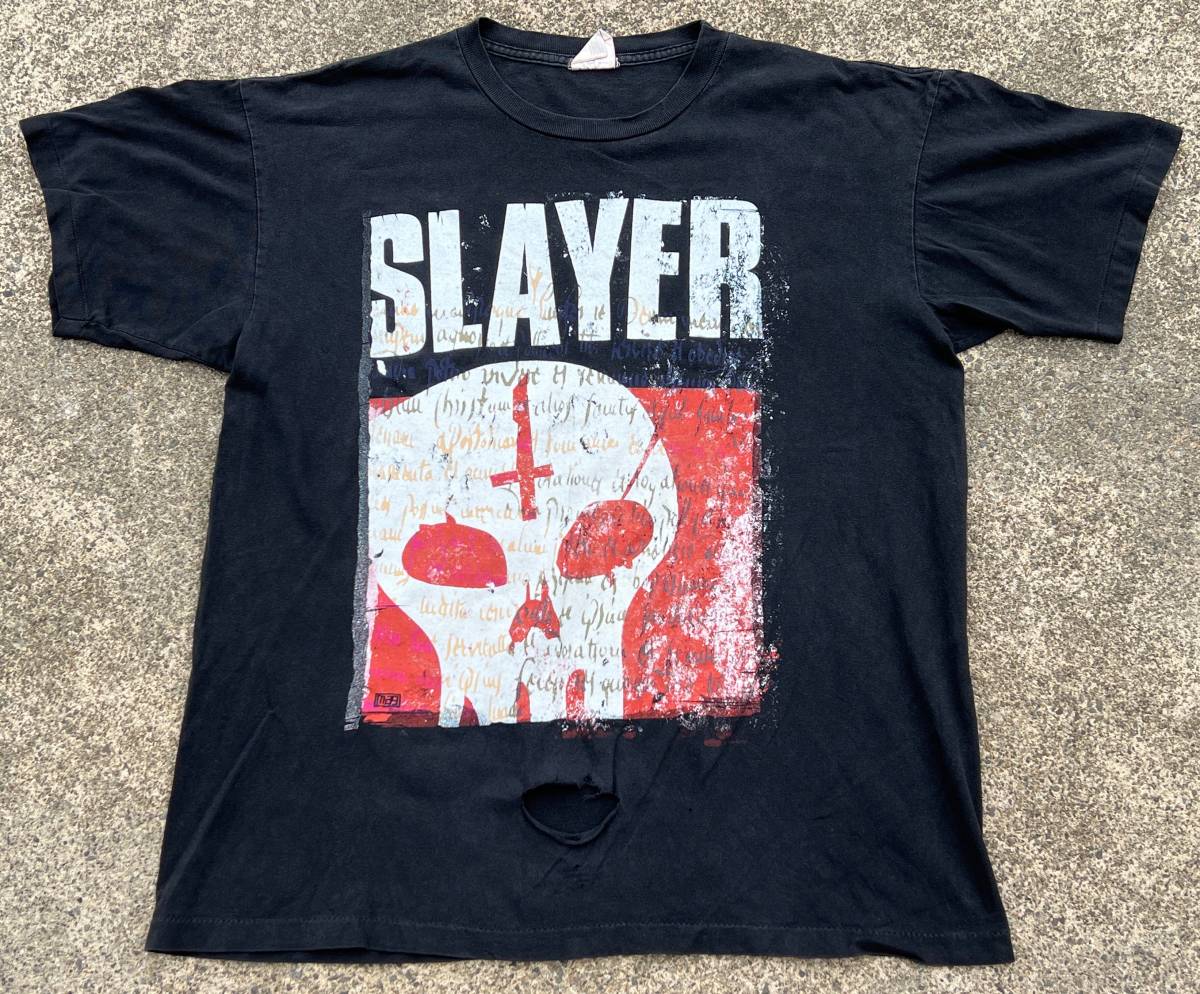 ビンテージ SLAYER スレイヤー　Tシャツ◆1990’s◆USA製◆ダメージ品◆オリジナル◆当時物◆USA購入_画像1