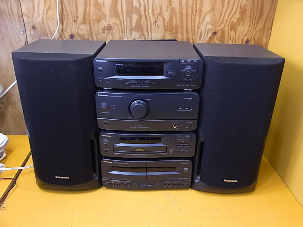 □W/858★パナソニック Panasonic☆CD/カセットテープ システムコンポ☆SE-CH500A-K ST-CH500 SL-CH500 RS-CH510☆ジャンク