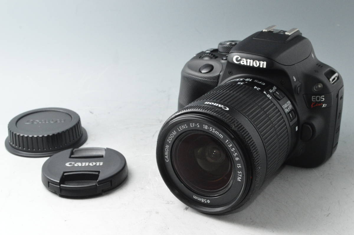 人気の X7 Kiss EOS キヤノン Canon #a0237【外観美品】 EF-S18-55