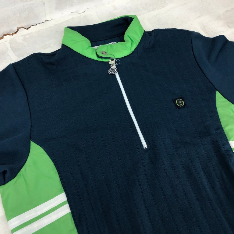 Sergio Tacchini セルジオタッキーニ タグ付き イタリア製 長袖 スウェット ハーフジップ SIZE:S ネイビー MH632023072103_画像3