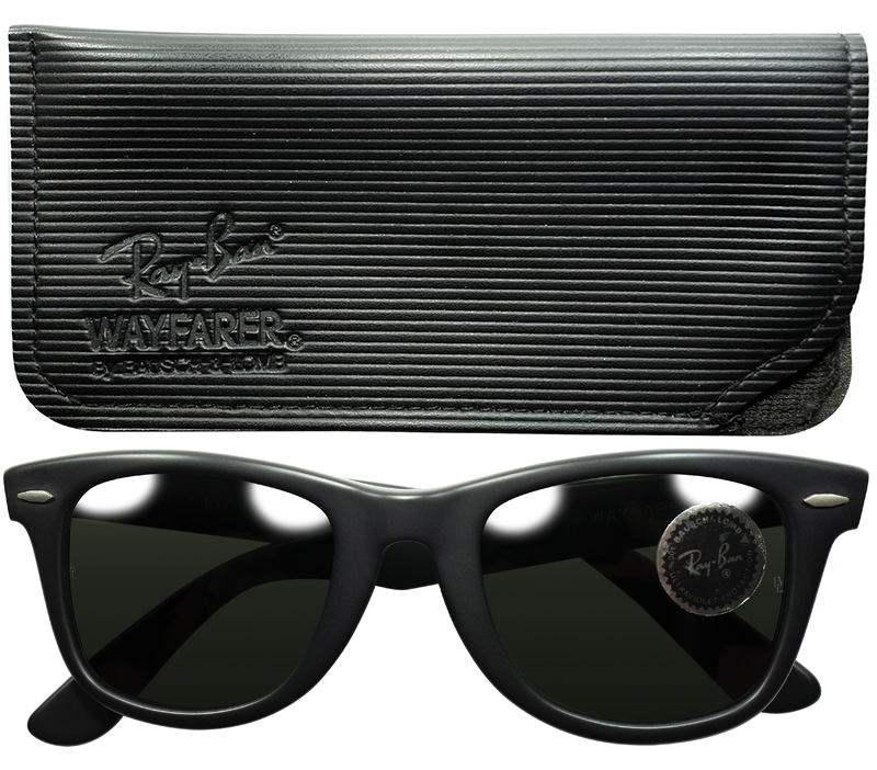 デッドでは本当に出ない初入荷の激レアMATTE BLACK 1970s-80s USA製 B&L RAYBAN ボシュロム レイバン WAYFARER 1 ウェイファーラー 50/22_画像1