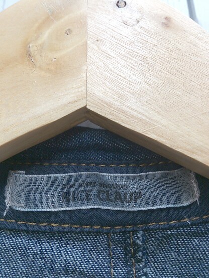 NICE CLAUP Nice Claup One-piece длинный рукав Denim рубашка хлопок колено длина A линия F размер голубой женский 1305000002429