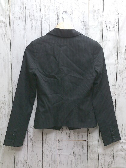 manics Manics tailored jacket long sleeve stripe Monotone shoulder pad suit 2 size black lady's 1304000004938