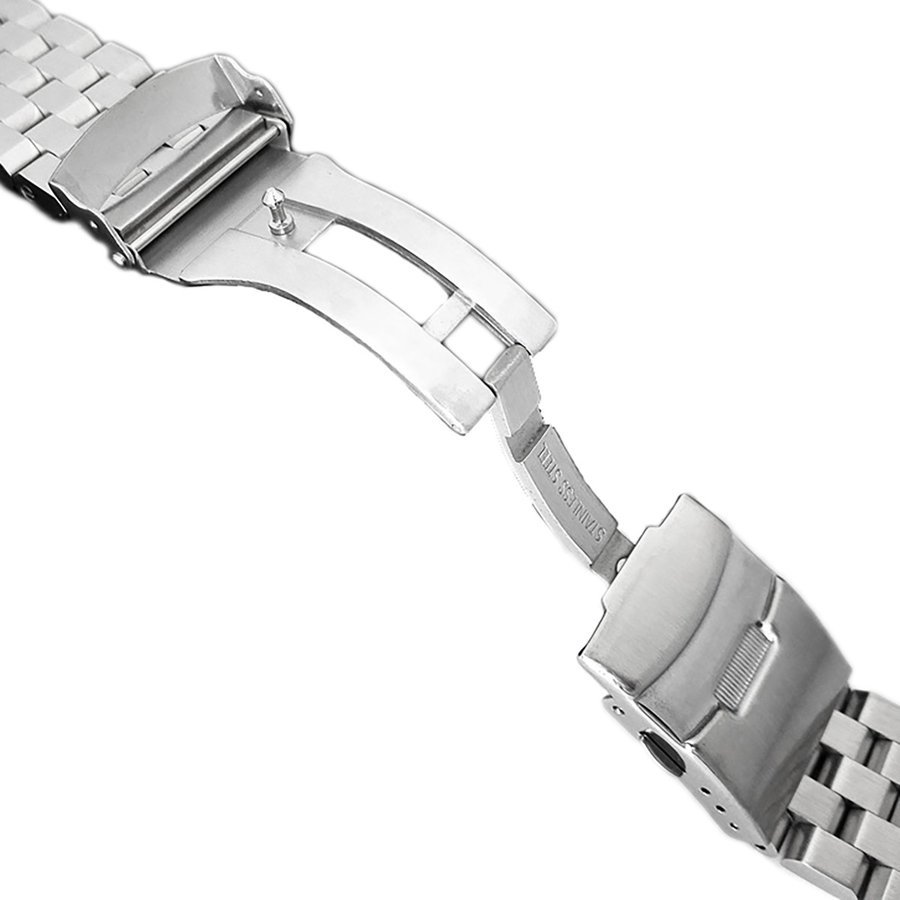 高級ブランド腕時計向け汎用ステンレス無垢製ベルト 取付幅20mm 22mm 24mm 2色在庫ありの画像6