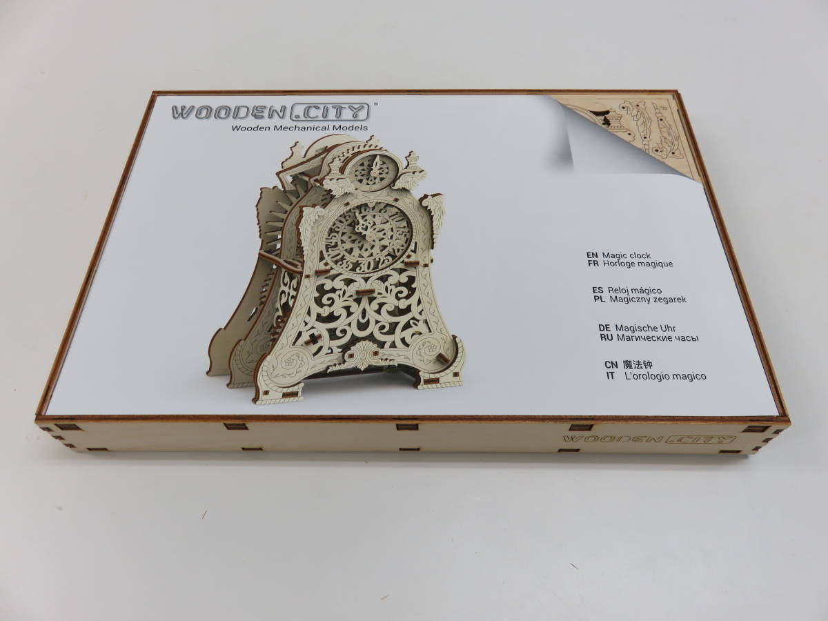 ウッドゥン シティ WOODEN.CITY マジッククロック Magic Clock 木のおもちゃ メカニカル モデル 置時計 立体パズル 14才以上向け_画像1