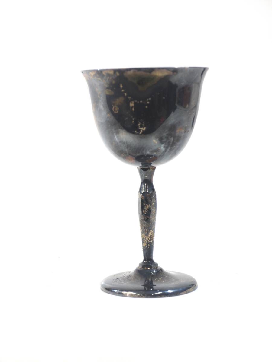  Showa era Vintage antique goblet two customer left. cup. bottom .[M&W]. stamp 1980 period left diameter 6cm height 14cm right diameter 6cm height 10cm YTK507