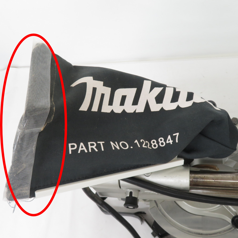 makita マキタ 100V 165mm スライドマルノコ たてバイス欠品 ダストバック補修あり LS0612FL 中古