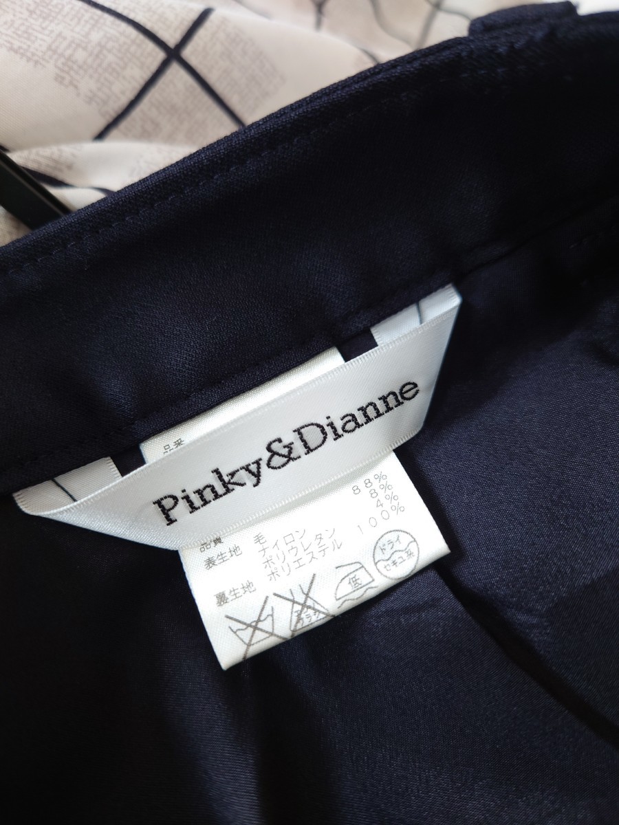 PINKY&DIANNE Pinky & Diane flair slacks pants navy black 36 size waist 58cm XS size flare pants lady's 