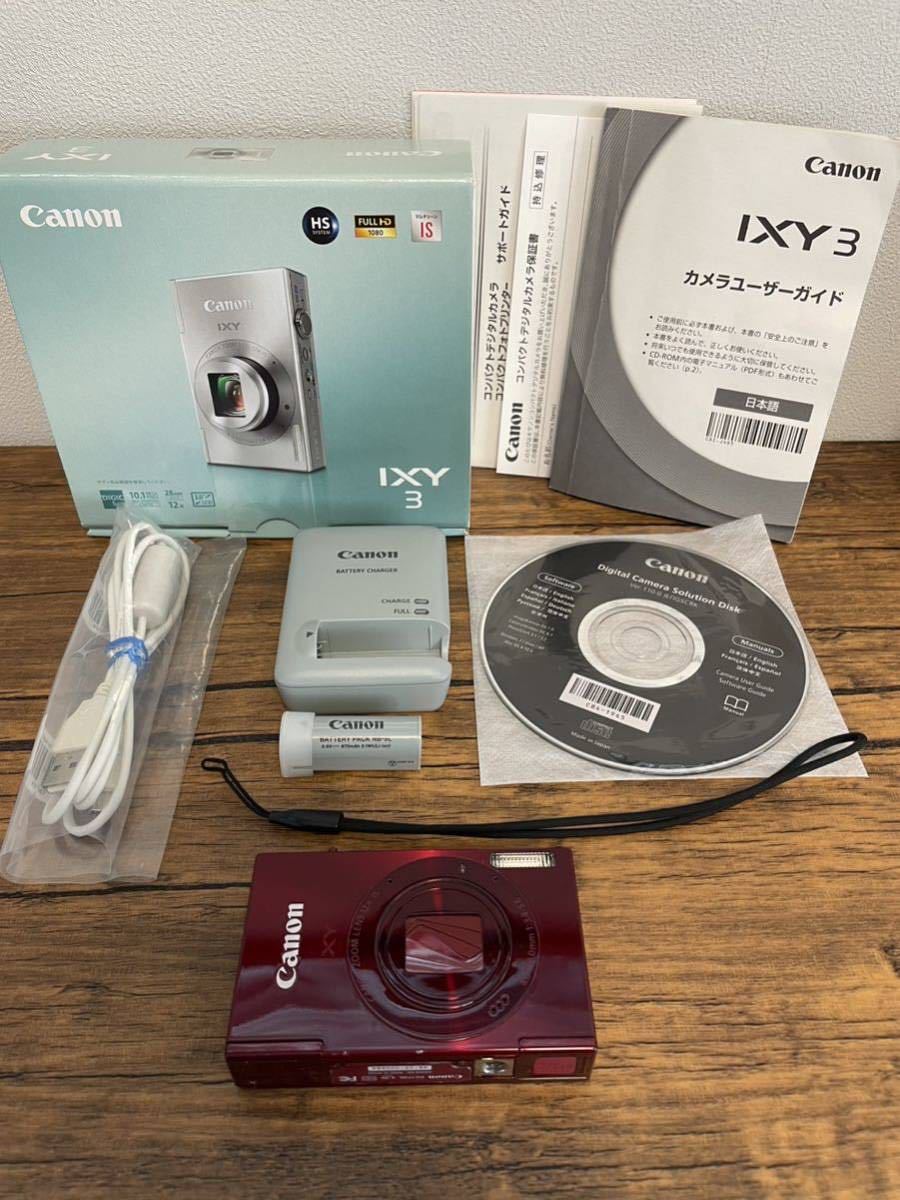 送料無料 CanonキヤノンIXY3 レッド デジカメ コンデジ キャノンPC1736コンデジ デジカメ コンパクトデジタルカメラ ixy  動作確認済み｜PayPayフリマ