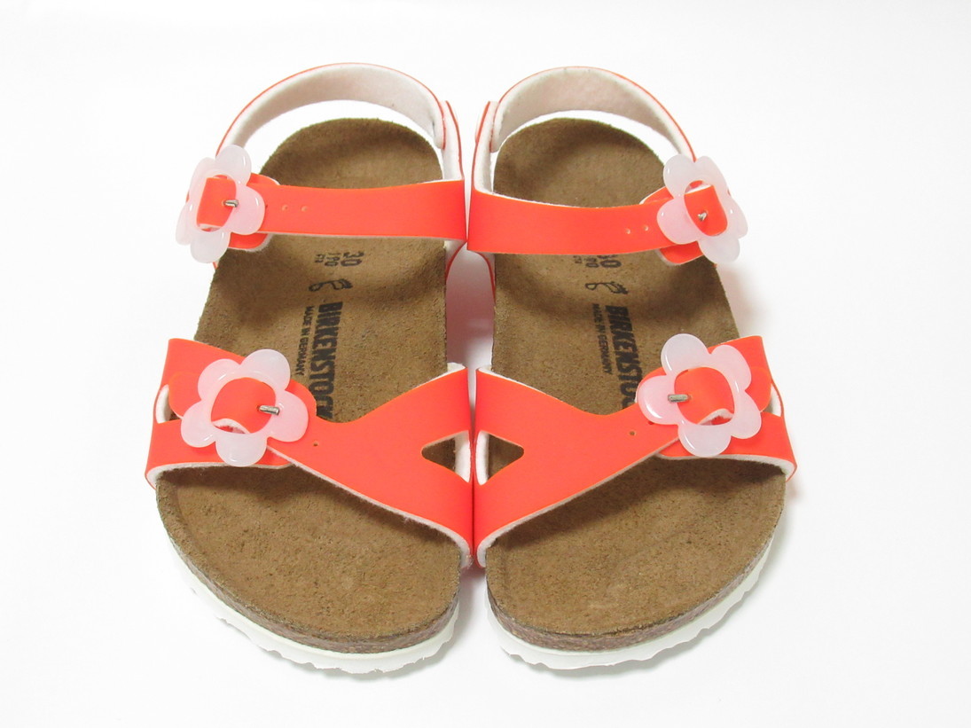 ビルケンシュトック リオ サンダル 花 キャンディーオレンジ 34 22cm BIRKENSTOCK Rio Kids ビタミンカラー ガールズ 1008176_画像2