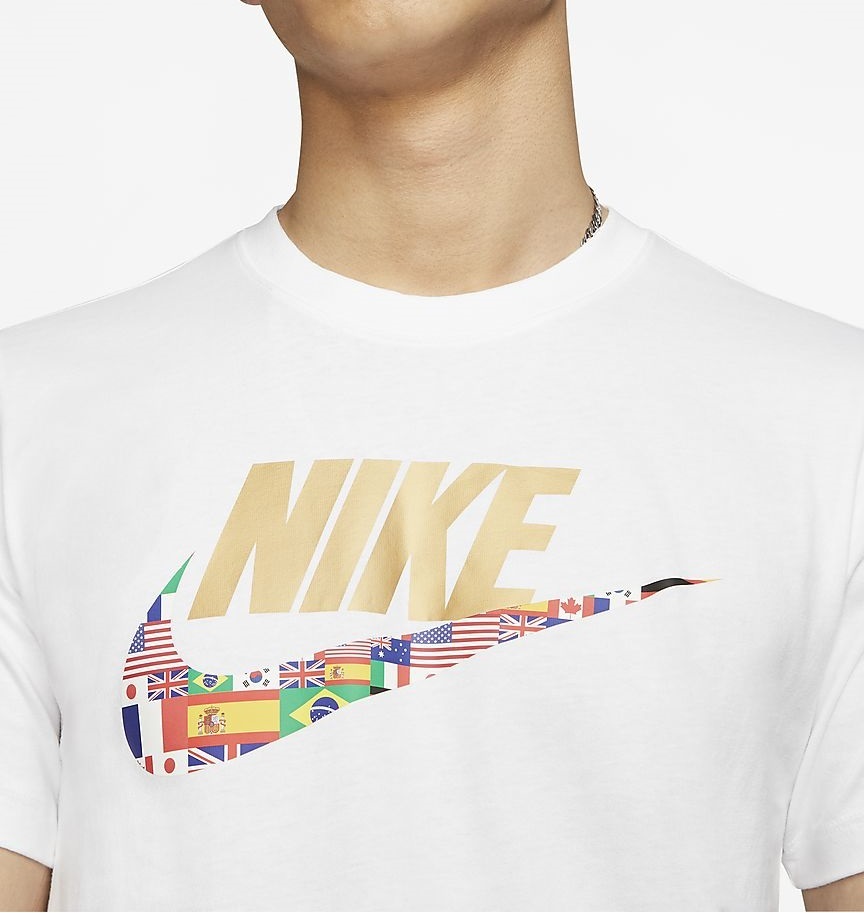 NIKE NSW プレヒート HBR Tシャツ 白 ホワイト L ナイキ 世界 国旗 フラッグ スウッシュ スポーツウェア CT6551-100_画像5