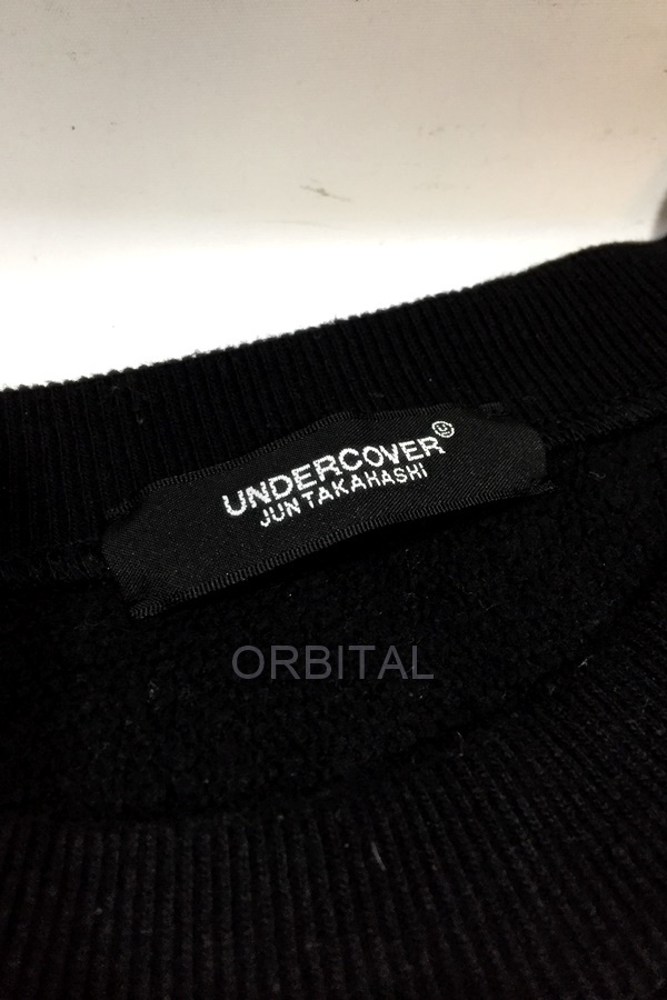  fee . mountain )UNDERCOVER undercover 22AW SWEAT HITCHCOCK Logo sweat sweatshirt black size 2