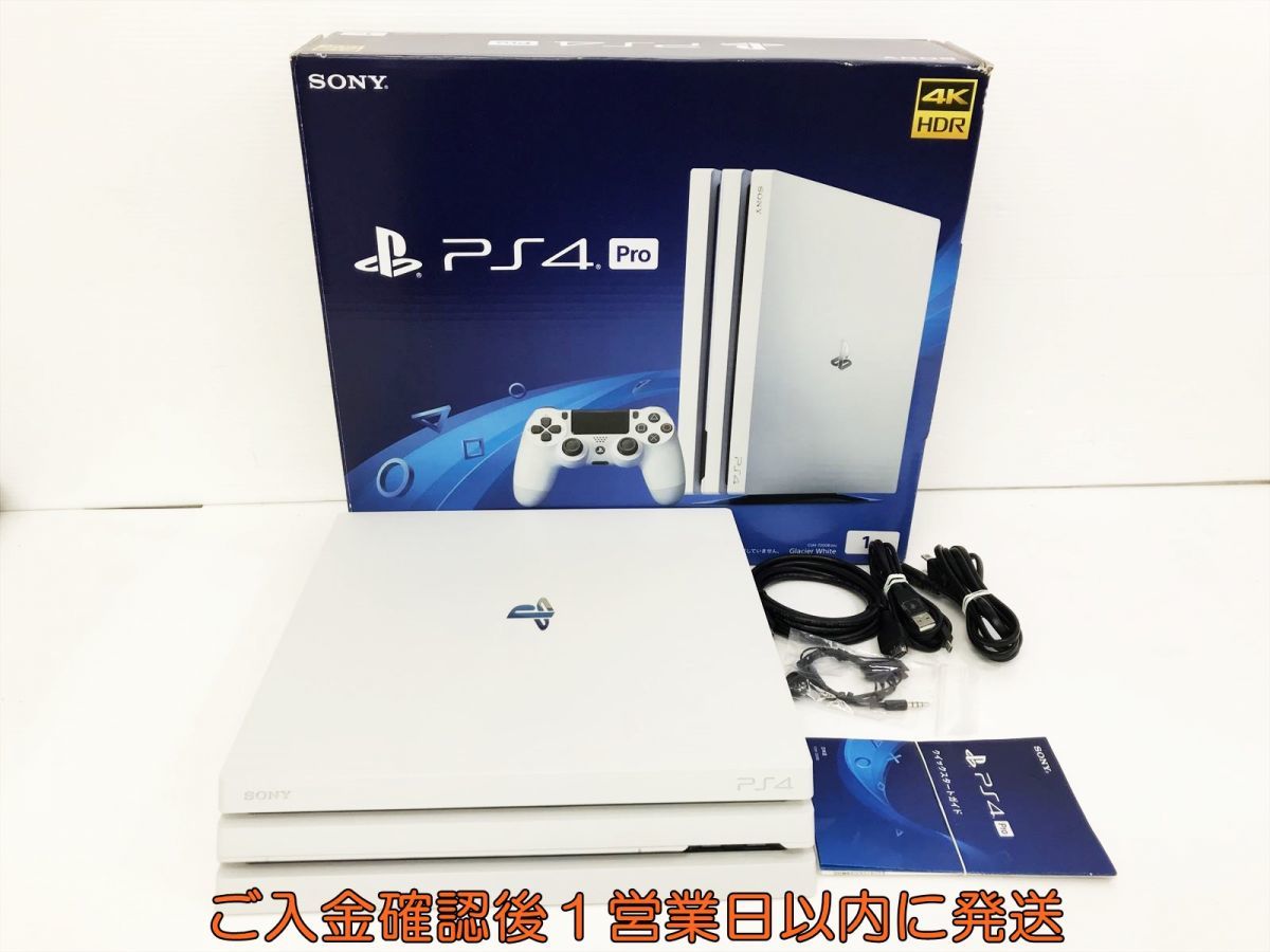 【1円】PS4Pro 本体/箱 セット 1TB ホワイト SONY PlayStation4 CUH-7200B 初期化/動作確認済  G05-011kk/G4