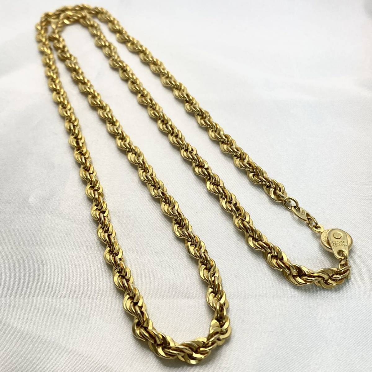 K18GF USA PAT 刻印有 ロング チェーン ネックレス ゴールド 約 K18GF USA PAT 刻印有 ロング チェーン ネックレス ゴールド 約