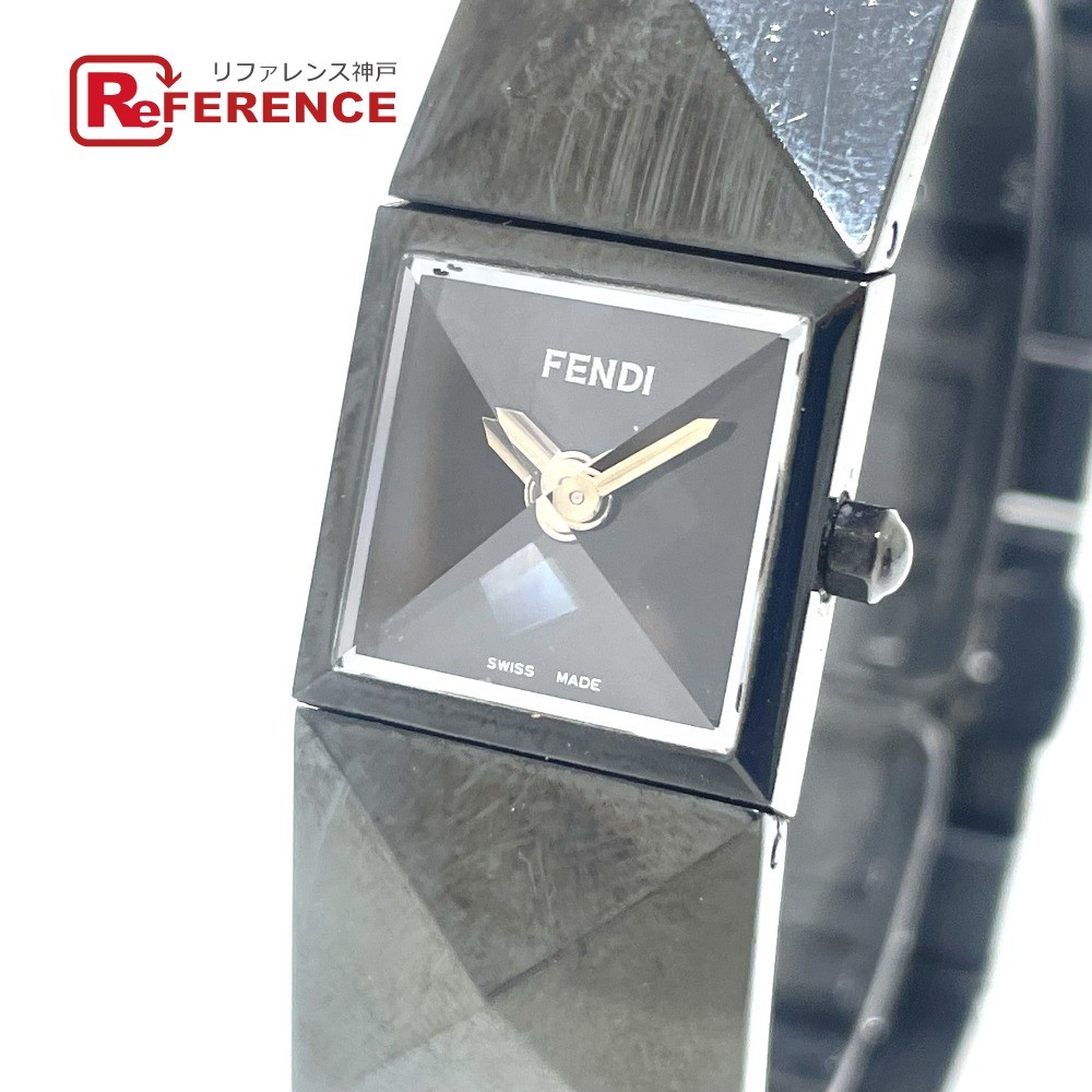 FENDI Fendi 4270Lororoji кварц наручные часы SS черный женский [ б/у ]