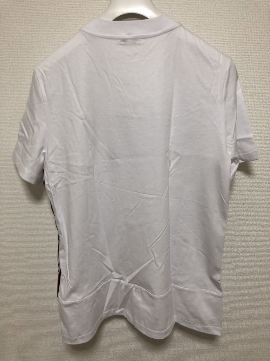 未使用 MONCLER SS TSHIRT モンクレール Tシャツ Lサイズ シャツ L 正規品 送料無料 ワッペン ホワイト × トリコロール カラーの画像6