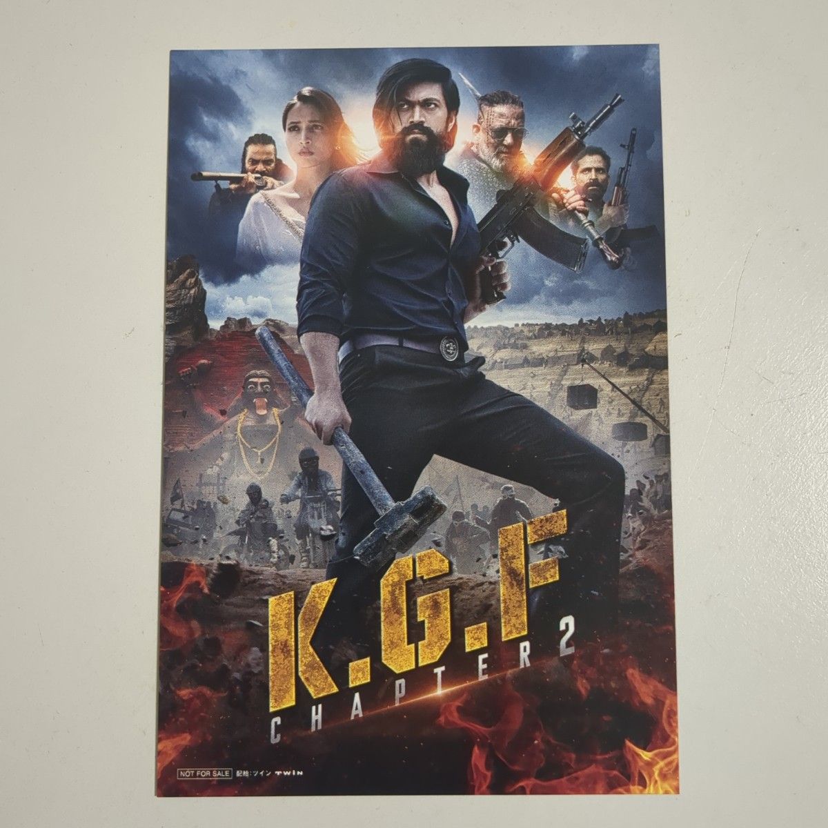 インド映画　K.G.F　入場者特典リバーシブルカード＋フライヤー　KGF