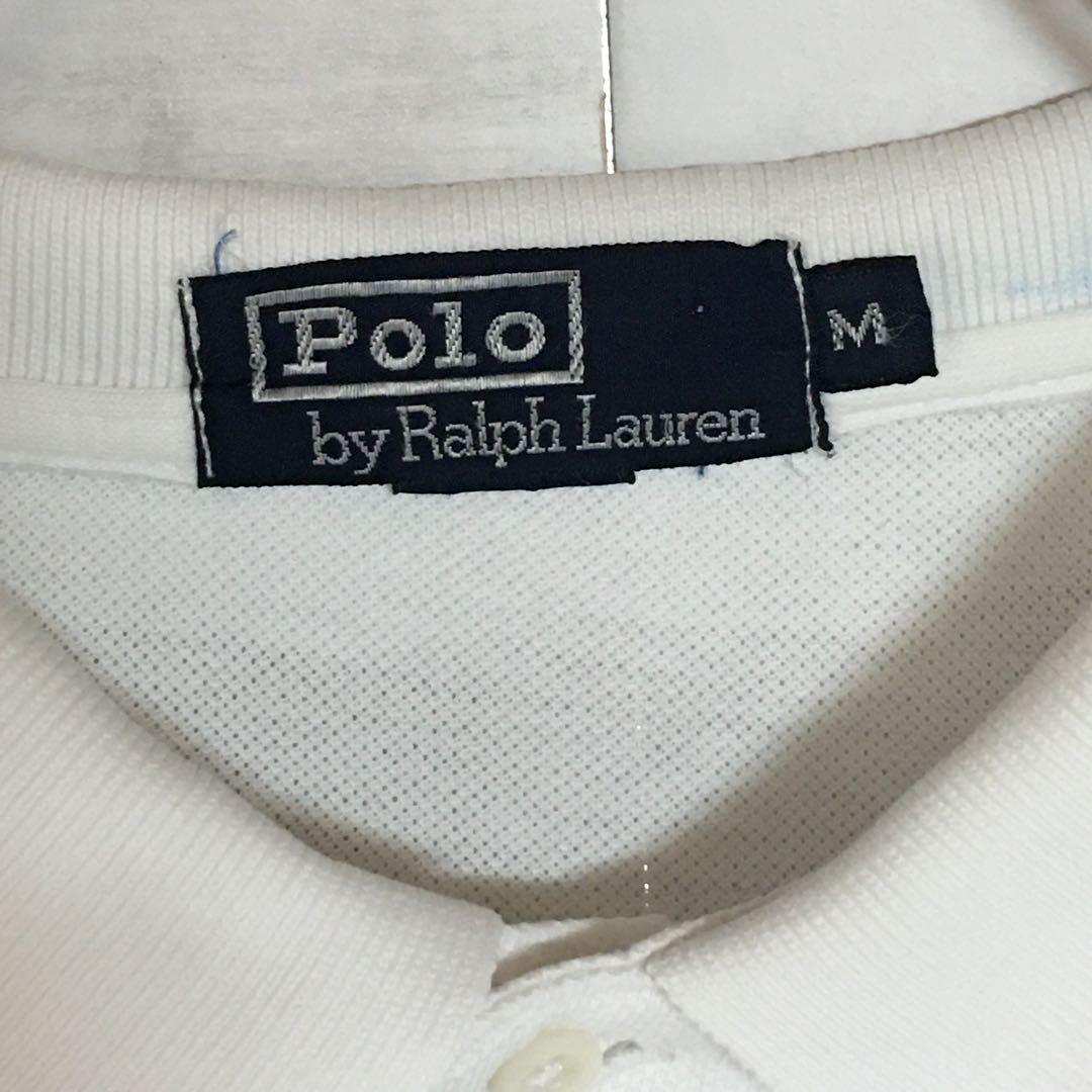 ポロバイラルフローレン 半袖ポロシャツ 白M K190 - ポロシャツ