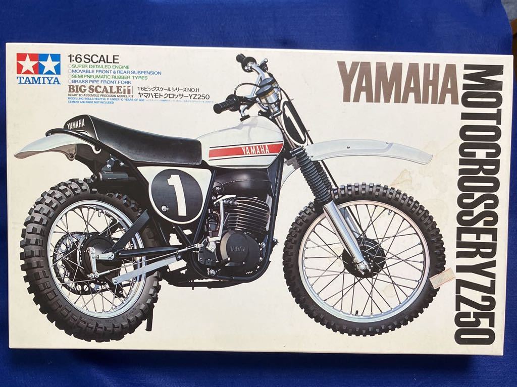 未組立新品 タミヤ 1/6 ビッグスケール No.36 ヤマハ モトクロッサー YZ250 バイク YAMAHA MOTOCROSSER 　国内正規品　レア_画像1